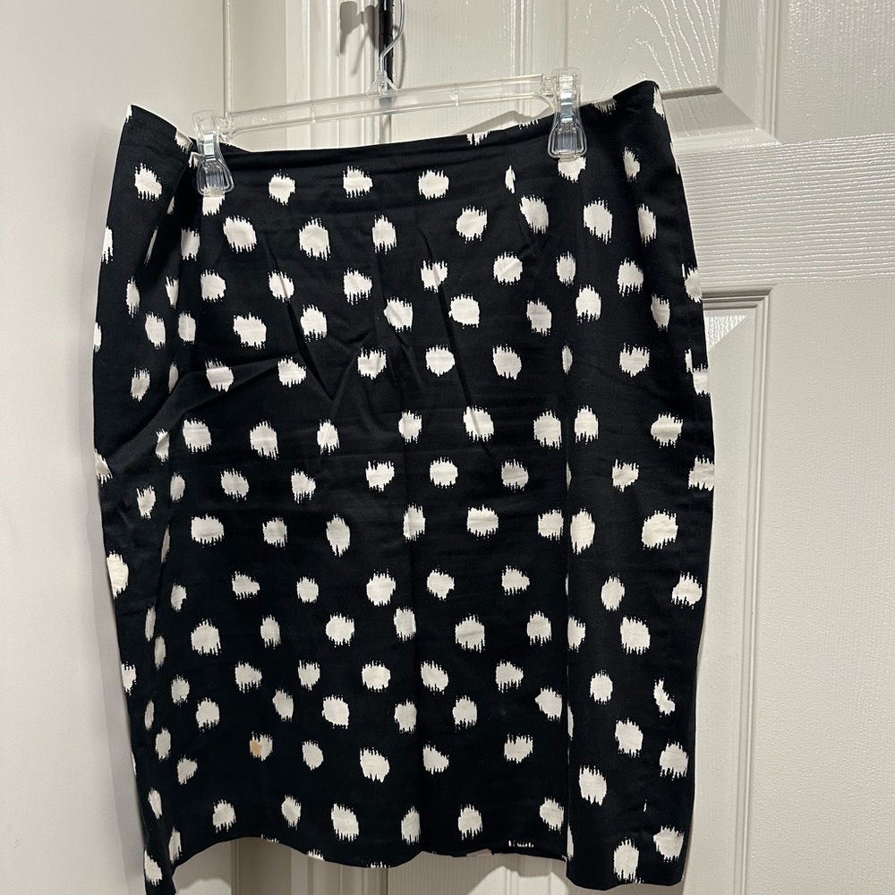 Black and White polka dot pencil skirt
